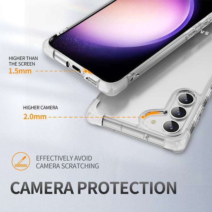 Anti-Shock Space Protective Clear Cover Case for Samsung Galaxy S24-Transparent