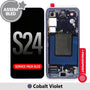 Samsung Galaxy S24 Ultra SM-S928B Conjunto de Marco de Pantalla OLED Original Gris Titanio 2600 Nits