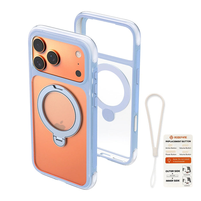 iPhone 18 Pro / 17 Pro REDEFYNE Air Bumper Drop Protection Shockproof Soft Touch Rotating Stand Case Cover