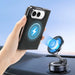 Black PU leather and TPU Hanman wallet case for iPhone Duo