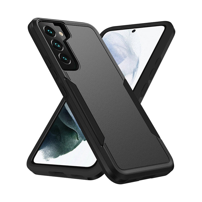 Black dual-layer shockproof case for Samsung Galaxy S23