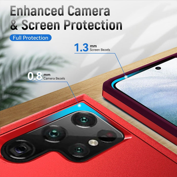 Pink dual-layer shockproof case for Samsung Galaxy S23 Ultra