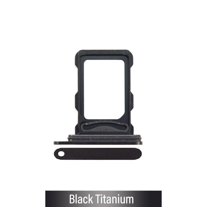 Dual SIM Card Tray for iPhone 16 Pro / 16 Pro Max - Black Titanium (Compatible with Single SIM Phones and Dual SIM Phones) Sim Card Tray JPC MOBILE ACCESSORIES