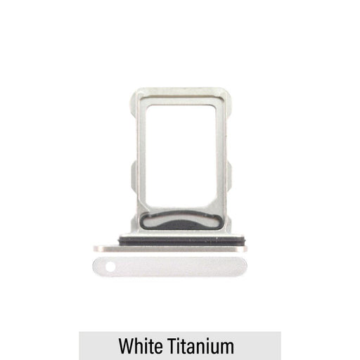 Dual SIM Card Tray for iPhone 16 Pro / 16 Pro Max - White Titanium (Compatible with Single SIM Phones and Dual SIM Phones) Sim Card Tray JPC MOBILE ACCESSORIES