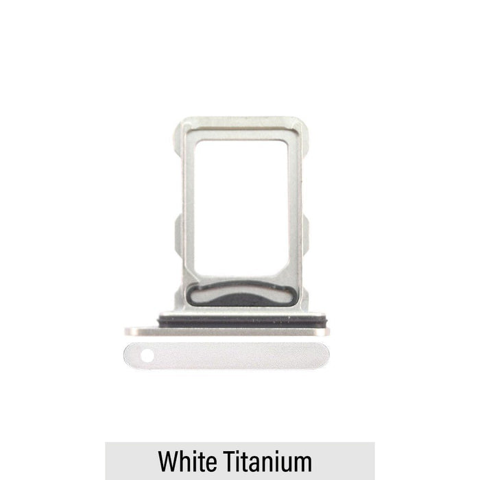 Dual SIM Card Tray for iPhone 16 Pro / 16 Pro Max - White Titanium (Compatible with Single SIM Phones and Dual SIM Phones) Sim Card Tray JPC MOBILE ACCESSORIES