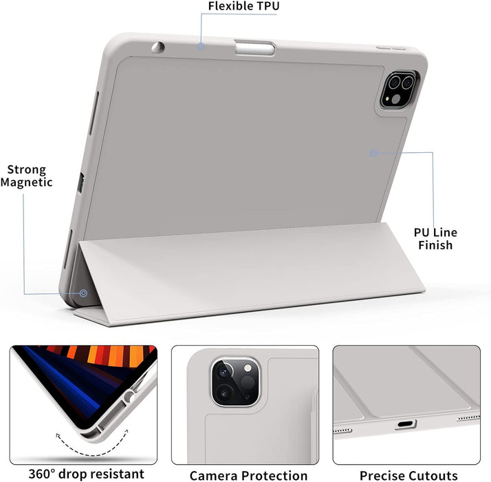 Soft TPU Back Shell Slim Case with Auto Sleep / Wake for iPad Pro 11 (2024)