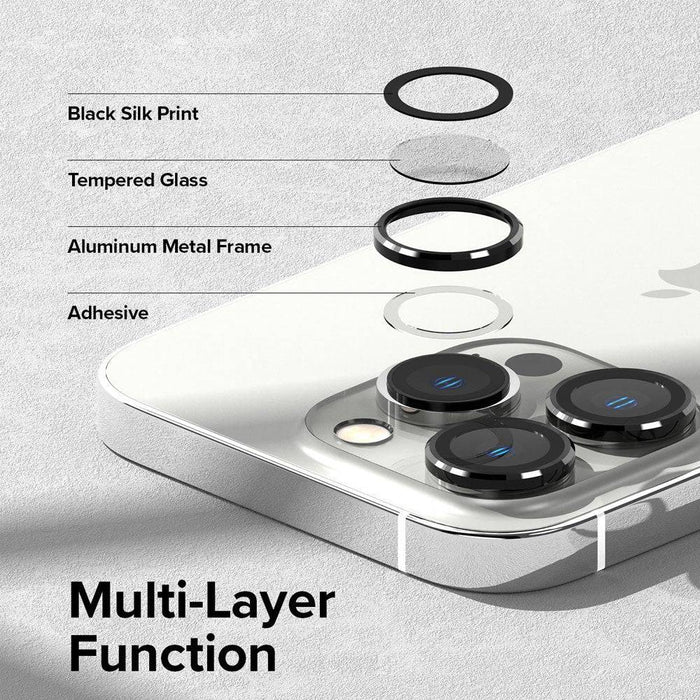 Easy-to-install camera lens protector for iPhone 14 Pro and 14 Pro Max.