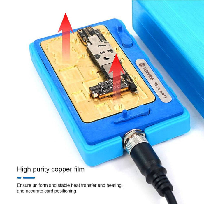 Expert repair tool demonstrating accurate card position features essential for iPhone 13 Pro Max motherboard maintenance