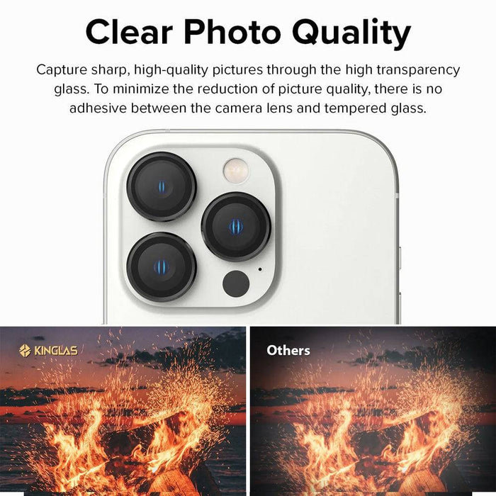 Full coverage camera lens protection for iPhone 14 Pro with superior build quality.