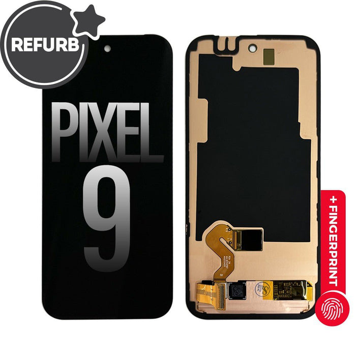 Google Pixel 9 Full OLED Screen Replacement with Bezel Frame and Fingerprint Sensor Black Screen Replacement JPC MOBILE ACCESSORIES