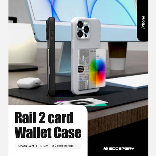 Side slot opened showing card inside Rail 2 case for iPhone 14 Pro Max	