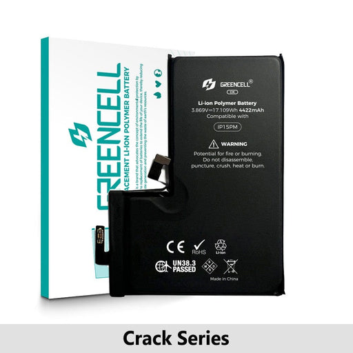 Greencell Crack Series 4422mAh battery for iPhone 15 Pro Max with no soldering required