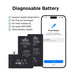 Complete Greencell iPhone 12 mini battery replacement package including 2227mAh battery, pre-cut adhesive strips, and installation guide with warranty documentation