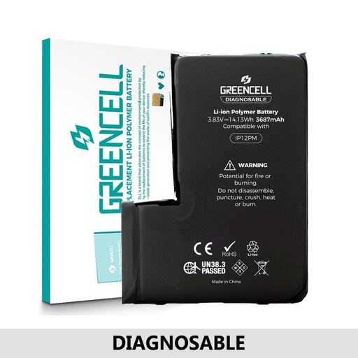 iPhone 12 Pro Max replacement battery by Greencell front view