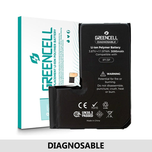 iPhone 13 Pro Greencell Replacement Battery 3095mAh Front View