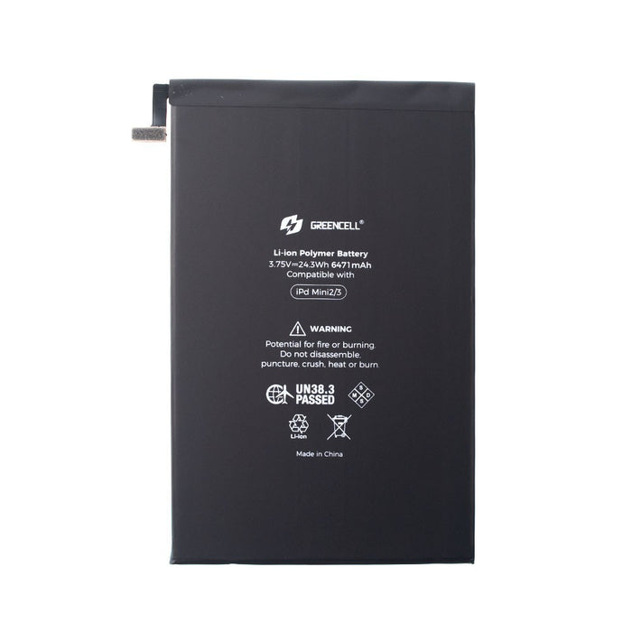 Greencell (Standard Capacity 6471mAh) iPad Mini 2(2013) / Mini 3(2014) Replacement Battery with Adhesive Strips