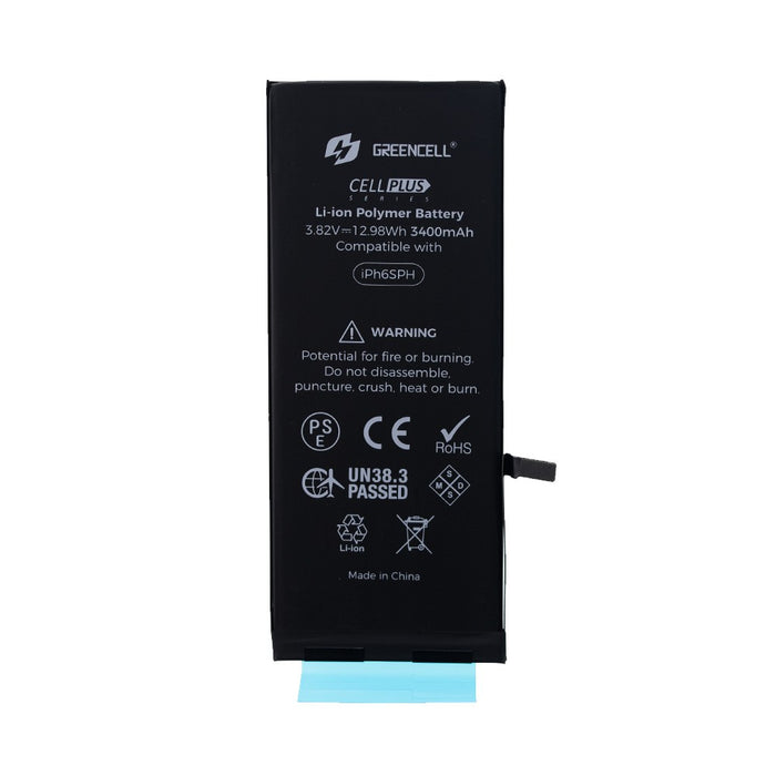 Greencell (High Capacity 3400mAh) iPhone 6s Plus Replacement Battery with Adhesive Strips