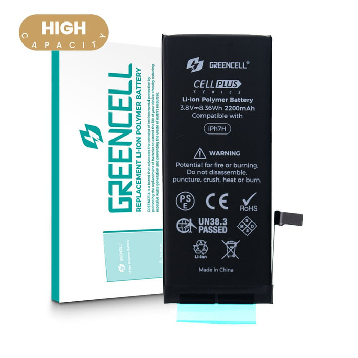 Greencell (High Capacity 2200mAh) iPhone 7 Replacement Battery with Adhesive Strips