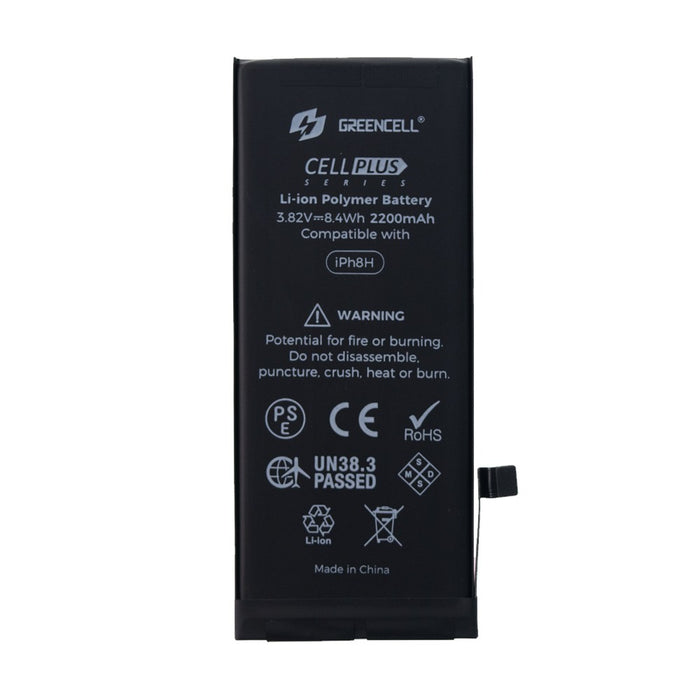 Greencell (High Capacity 2200mAh) iPhone 8 Replacement Battery with Adhesive Strips