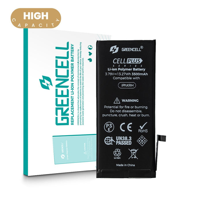 Greencell iPhone XR Replacement Battery with Adhesive Strips High Capacity 3500mAh (Original Chip Best Quality In The Market)