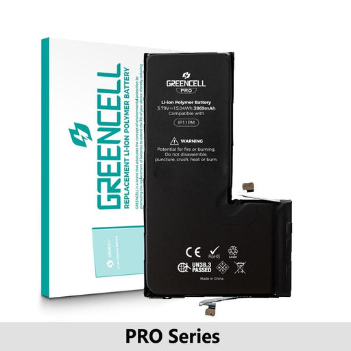 Greencell PRO series iPhone 11 Pro Max replacement battery 3969mAh with TI chip -27546-A3 IC original cell high capacity Brisbane Australia