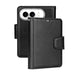 Closed black Hanman iPhone Duo wallet case with rear camera cut-outs