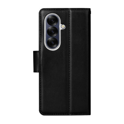 Hanman PU Leather Wallet Case for Galaxy Z Fold 7 showing magnetic flip cover and card holder slots in Australia