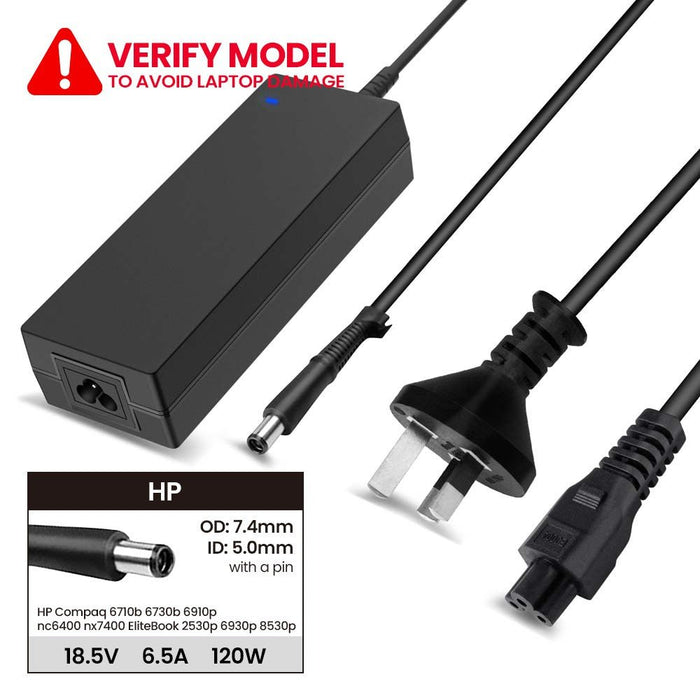 HP Laptop Charger 120W - 18.5V 6.5A (7.4mm with Pin) by iQuick Laptop Charger JPC MOBILE ACCESSORIES