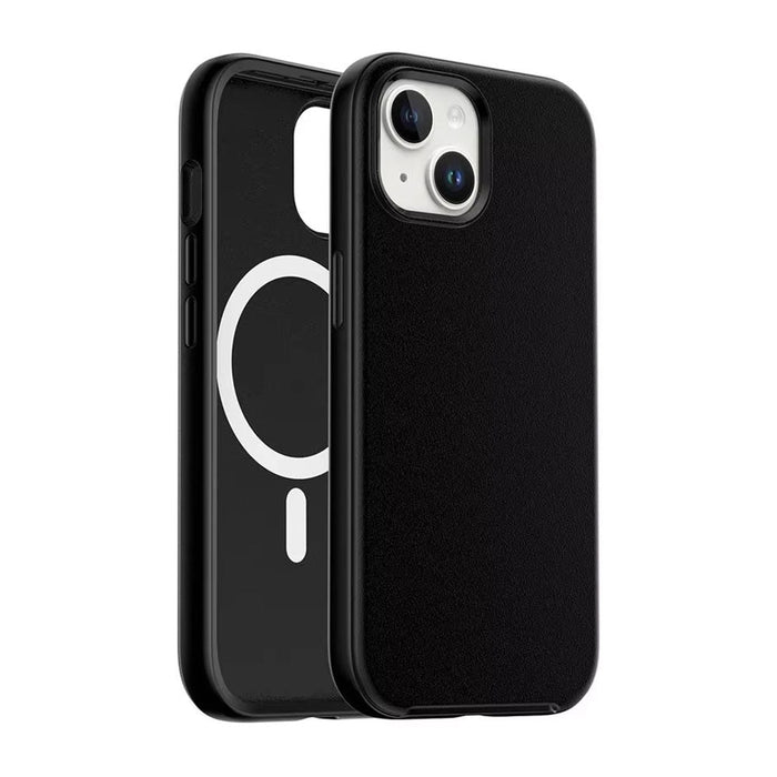 Hybrid Shockproof MagSafe Case iPhone 14 Plus 15 Plus Magnetic Ring Clear Black PC TPE Cover Hybrid Case JPC MOBILE
