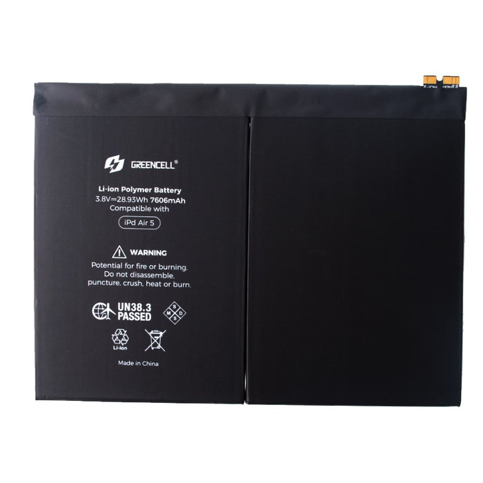 Greencell iPad Air5 / iPad 10 (2022) Replacement Battery 7606mAh with Adhesive Strips