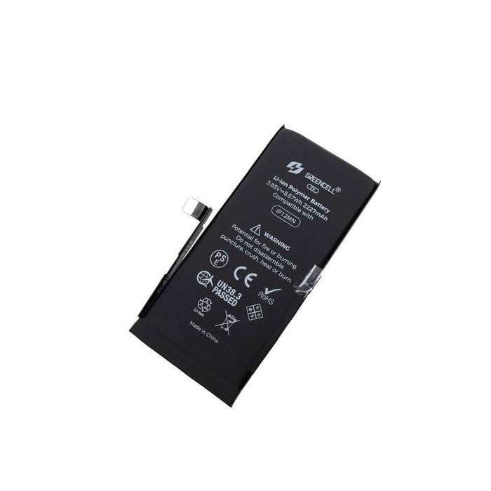 Diagnosable battery for iPhone 12 mini with adhesive strips