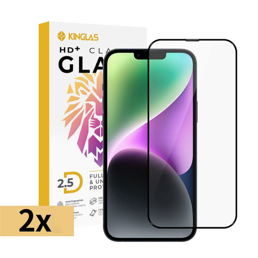 Kinglas tempered glass screen protector 2-pack for compatible iPhone models