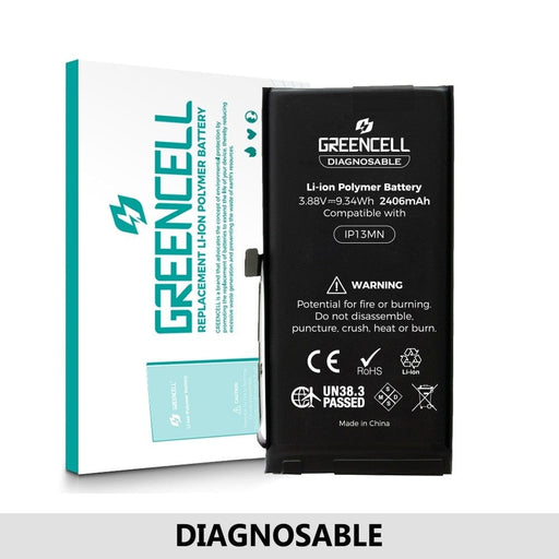 iPhone 13 mini battery replacement by Greencell – 2406mAh