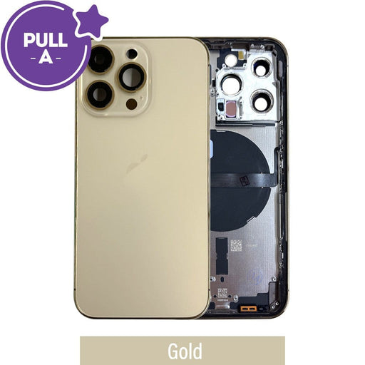 Rear Housing for iPhone 13 Pro Gold Replacement - Front View	