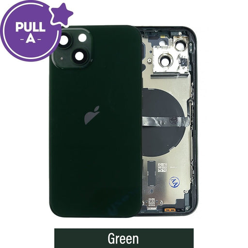 iPhone 13 Rear Housing Back Glass Frame Assembly Green PULL-A Genuine Apple A2633 A2482 MagSafe Housing JPC MOBILE ACCESSORIES