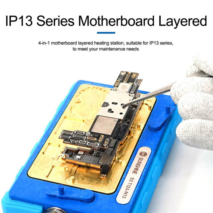 Professional iPhone 13 series motherboard heating tool featuring efficient heat dissipation and accurate card positioning system