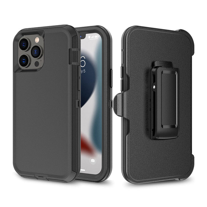 iPhone 14 Plus / 15 Plus Shockproof Robot Armor Hard Plastic Case Cover with Belt Clip Hybrid Case JPC MOBILE ACCESSORIES