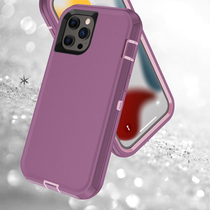 iPhone 14 Plus / 15 Plus Shockproof Robot Armor Hard Plastic Case Cover with Belt Clip Hybrid Case JPC MOBILE ACCESSORIES
