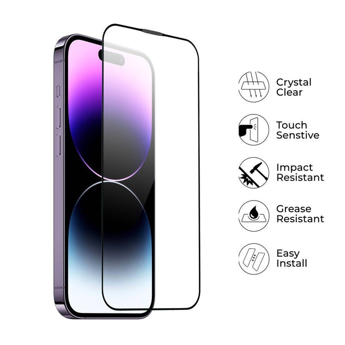 iPhone 14 Pro Max Kinglas 9H Tempered Glass Screen Protector 2-Pack 6.7-Inch Full Coverage Full Coverage Protector JPC