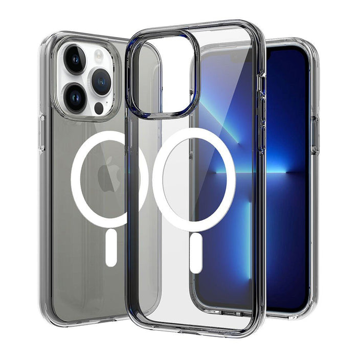 iPhone 15 Pro Max Shockproof MagSafe Case Clear Black PC+TPU Military Grade Anti-Yellow 15W Magsafe Case JPC MOBILE