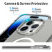 iPhone 15 Pro Max Shockproof MagSafe Case Clear Black PC+TPU Military Grade Anti-Yellow 15W Magsafe Case JPC MOBILE