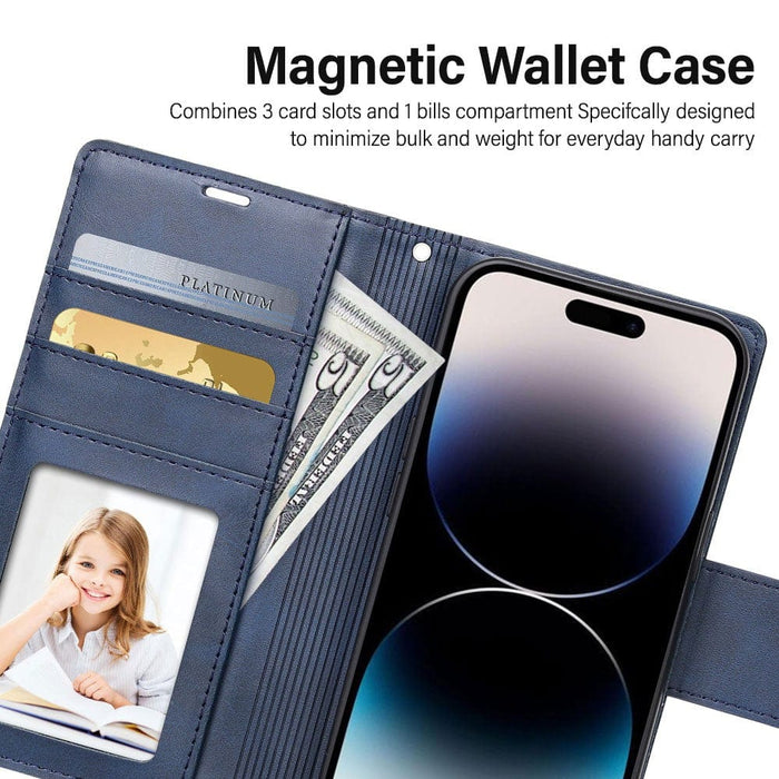 Hanman iPhone 16 wallet case card slots and cash pocket