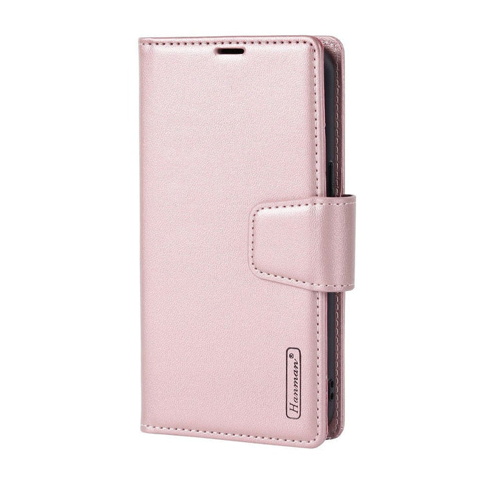 Hanman iPhone 16 wallet case material and finish details