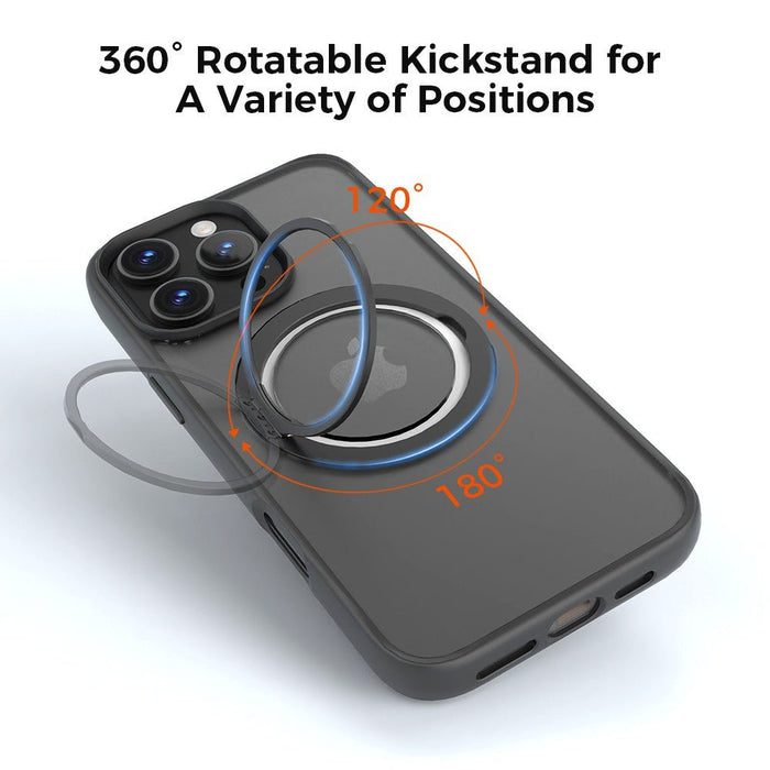 iPhone 16e 17e REDEFINE 360° Rotating Ring Stand Case MagSafe PC Cover Black Clear Australia JPC MOBILE ACCESSORIES