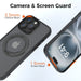 iPhone 16e 17e REDEFINE 360° Rotating Ring Stand Case MagSafe PC Cover Black Clear Australia JPC MOBILE ACCESSORIES