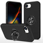 iPhone 16E magnetic ring case black with invisible stand technology TPU PC protection