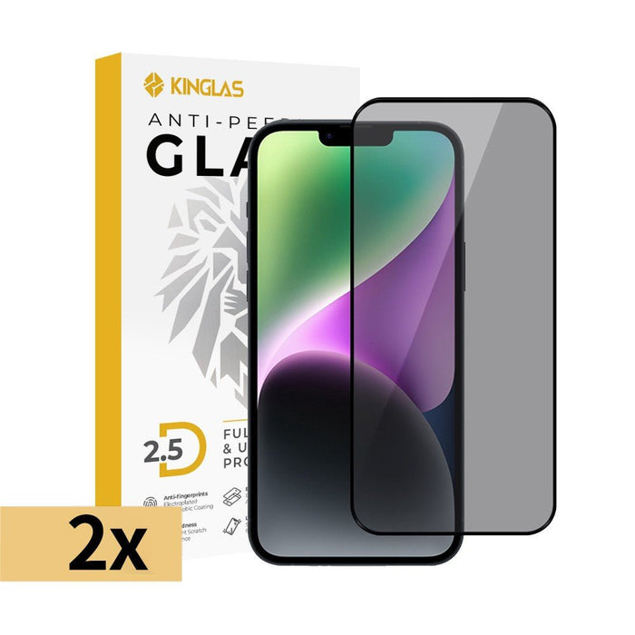 iPhone 17 / 17 Pro Kinglas 2 Packs 2.5D Full Coverage Silk Printing Privacy Tempered Glass Screen Protector Full Coverage Protector JPC MOBILE ACCESSORIES
