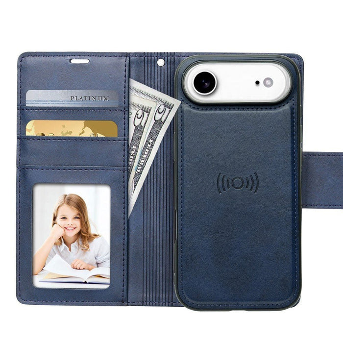 iPhone 17 Air Hanman 2 in 1 Detachable Flip Leather Wallet Case With Magnetic Ring Wallet Case JPC MOBILE ACCESSORIES