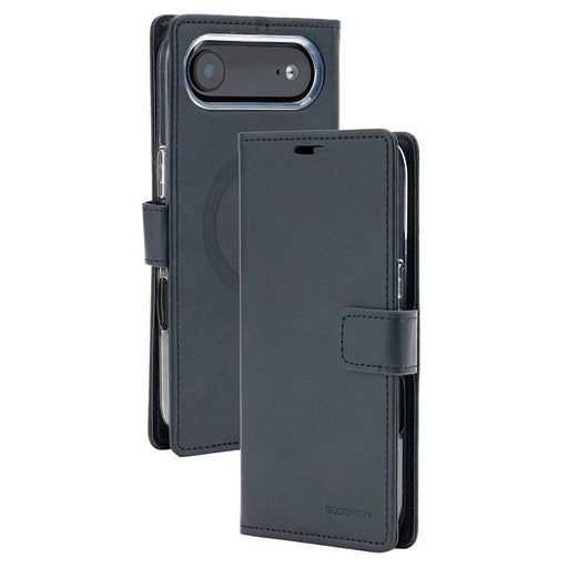 iPhone 17 Air Mercury Blue Moon Diary Case With Magnetic Ring Wallet Case JPC MOBILE ACCESSORIES