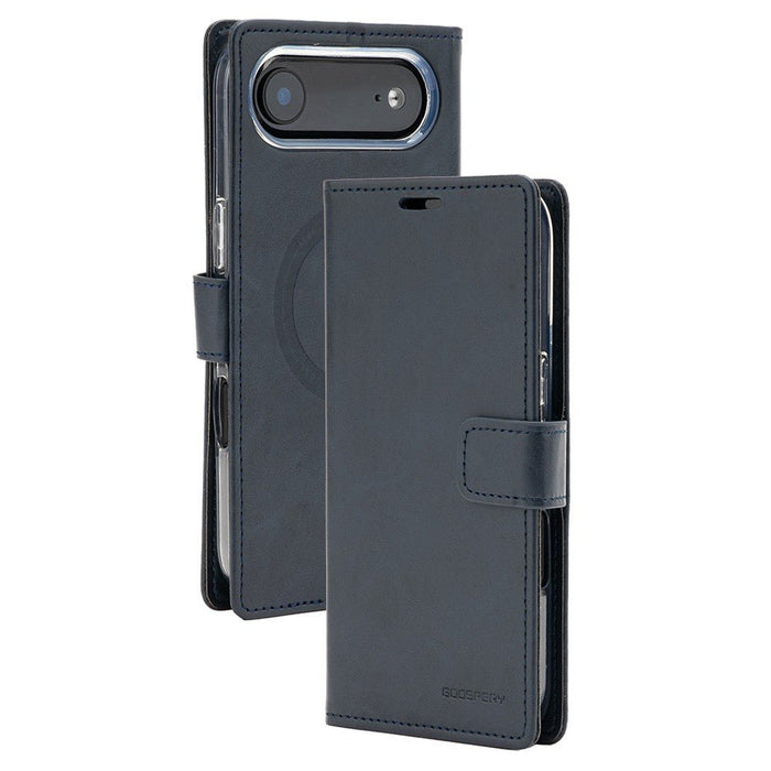 iPhone 17 Air Mercury Blue Moon Diary Case With Magnetic Ring Wallet Case JPC MOBILE ACCESSORIES